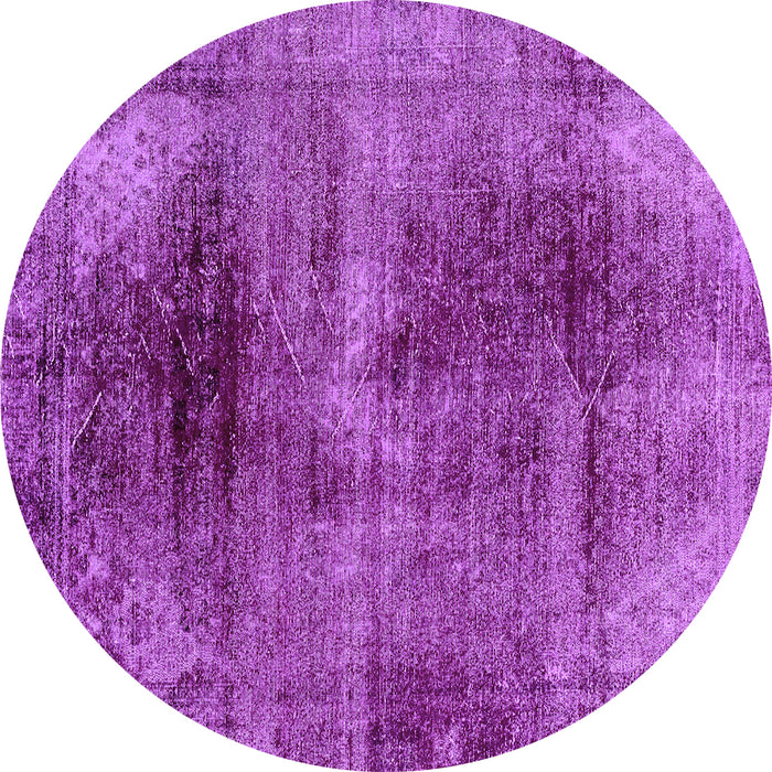 Round Oriental Purple Traditional Rug, abs2090pur