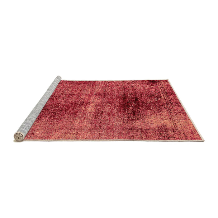 Sideview of Machine Washable Oriental Orange Traditional Area Rugs, wshabs2090org