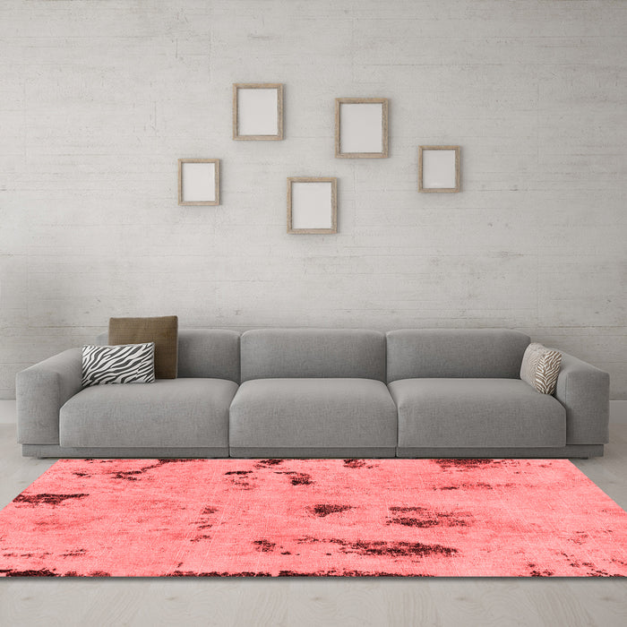 Bohemian Red Washable Rugs