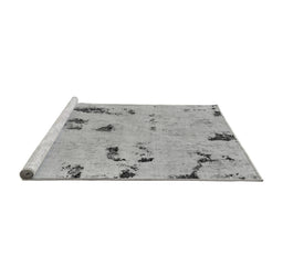 Sideview of Machine Washable Persian Gray Bohemian Rug, wshabs2091gry