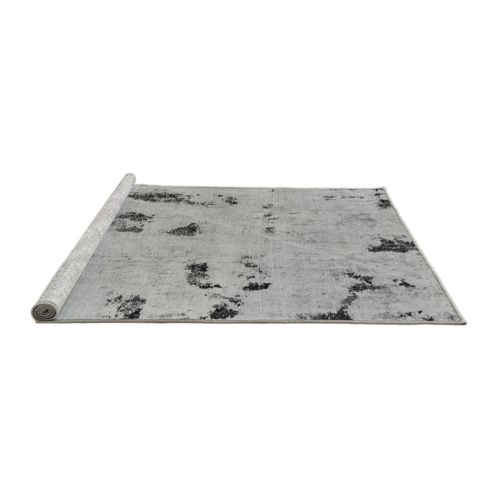 Sideview of Machine Washable Persian Gray Bohemian Rug, wshabs2091gry