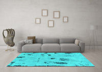 Machine Washable Persian Turquoise Bohemian Rug, wshabs2091turq