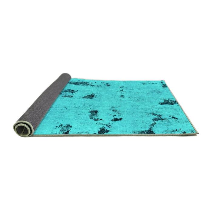 Sideview of Persian Turquoise Bohemian Rug, abs2091turq