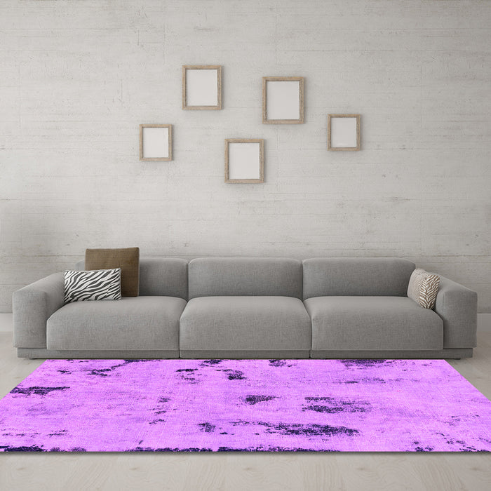 Machine Washable Persian Pink Bohemian Rug in a Living Room, wshabs2091pnk