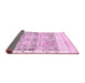 Sideview of Abstract Pink Modern Rug, abs2092pnk