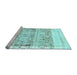 Sideview of Machine Washable Abstract Light Blue Modern Rug, wshabs2092lblu