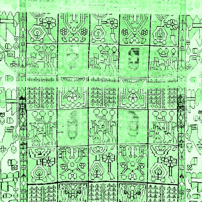 Abstract Emerald Green Modern Rug, abs2092emgrn