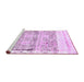 Sideview of Machine Washable Abstract Purple Modern Area Rugs, wshabs2092pur