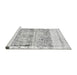 Sideview of Machine Washable Abstract Gray Modern Rug, wshabs2092gry