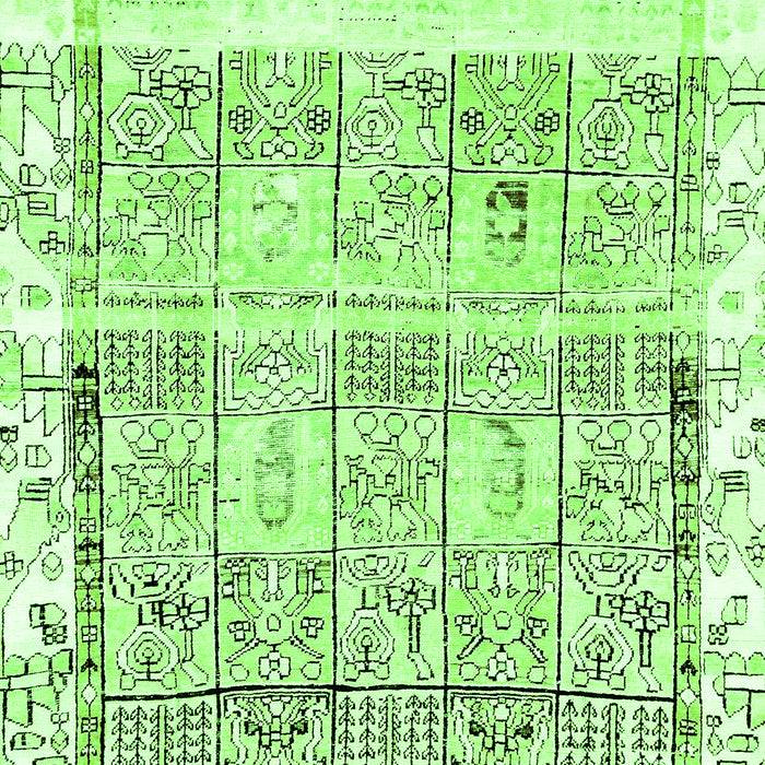 Machine Washable Abstract Green Modern Area Rugs, wshabs2092grn