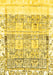 Machine Washable Abstract Yellow Modern Rug, wshabs2092yw