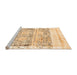 Sideview of Machine Washable Abstract Orange Modern Area Rugs, wshabs2092org