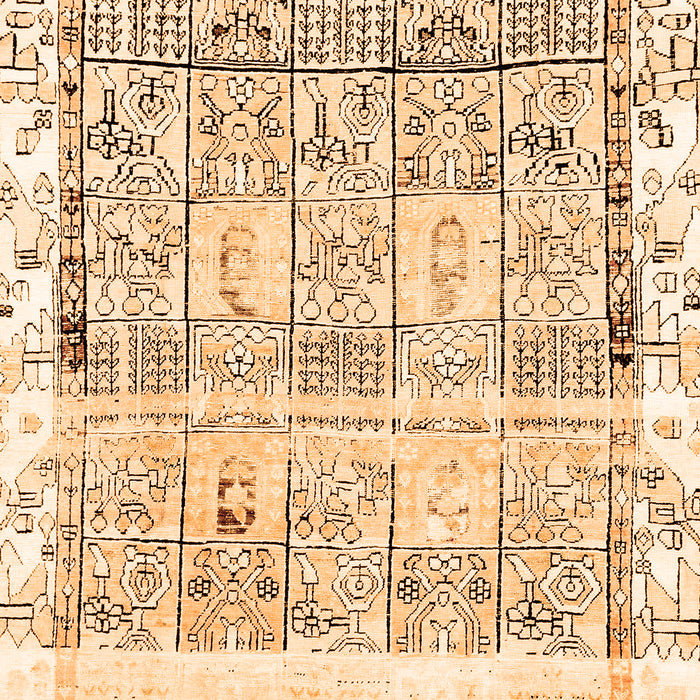 Machine Washable Abstract Orange Modern Area Rugs, wshabs2092org