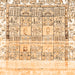 Square Abstract Orange Modern Rug, abs2092org