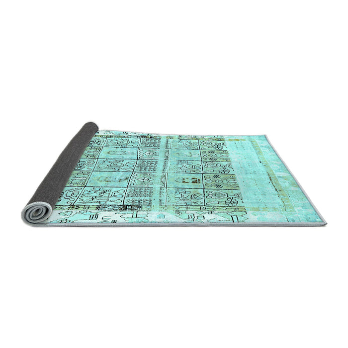 Sideview of Abstract Light Blue Modern Rug, abs2092lblu