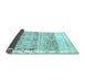 Sideview of Abstract Light Blue Modern Rug, abs2092lblu