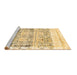 Sideview of Machine Washable Abstract Brown Modern Rug, wshabs2092brn