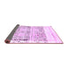 Sideview of Abstract Purple Modern Rug, abs2092pur