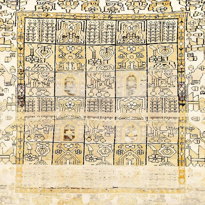 Square Abstract Orange Brown Modern Rug, abs2092