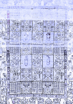 Abstract Blue Modern Rug, abs2092blu