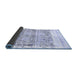 Sideview of Abstract Blue Modern Rug, abs2092blu