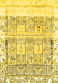 Abstract Yellow Modern Rug, abs2092yw