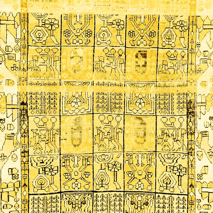 Abstract Yellow Modern Rug, abs2092yw