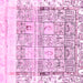 Square Abstract Pink Modern Rug, abs2092pnk