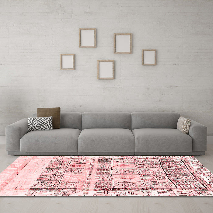 Modern Red Washable Rugs