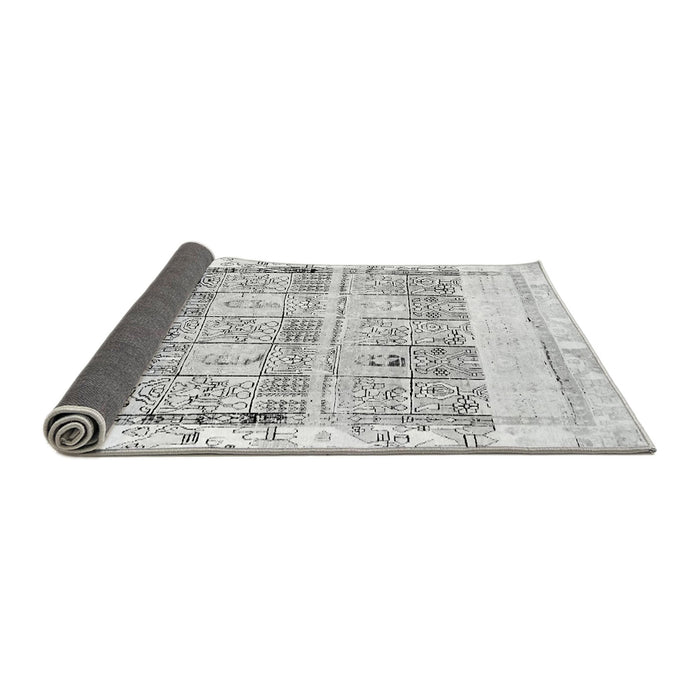 Sideview of Abstract Gray Modern Rug, abs2092gry