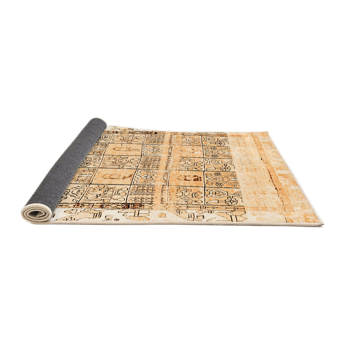Sideview of Abstract Orange Modern Rug, abs2092org