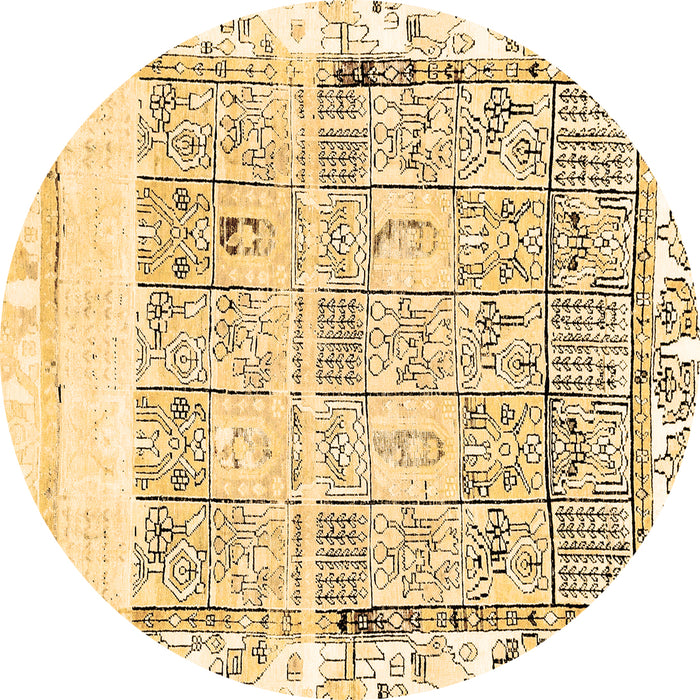 Round Machine Washable Abstract Brown Modern Rug, wshabs2092brn