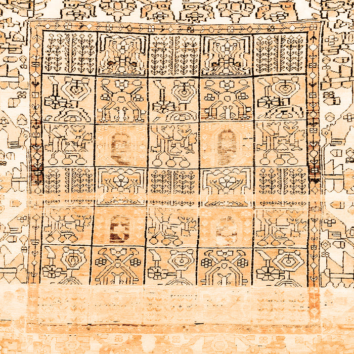 Square Machine Washable Abstract Orange Modern Area Rugs, wshabs2092org