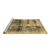 Sideview of Machine Washable Abstract Brown Modern Rug, wshabs2093brn