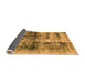 Sideview of Abstract Orange Modern Rug, abs2093org