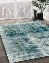 Abstract Sea Green Modern Rug, abs2093