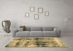 Machine Washable Abstract Brown Modern Rug in a Living Room,, wshabs2093brn