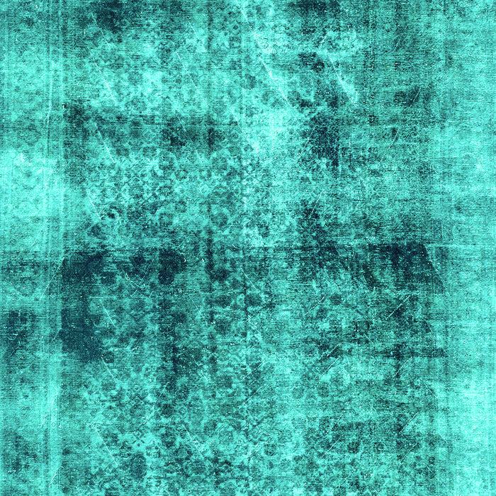 Machine Washable Abstract Turquoise Modern Area Rugs, wshabs2093turq