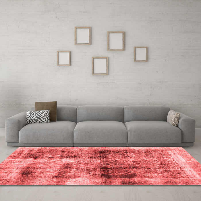 Modern Red Washable Rugs