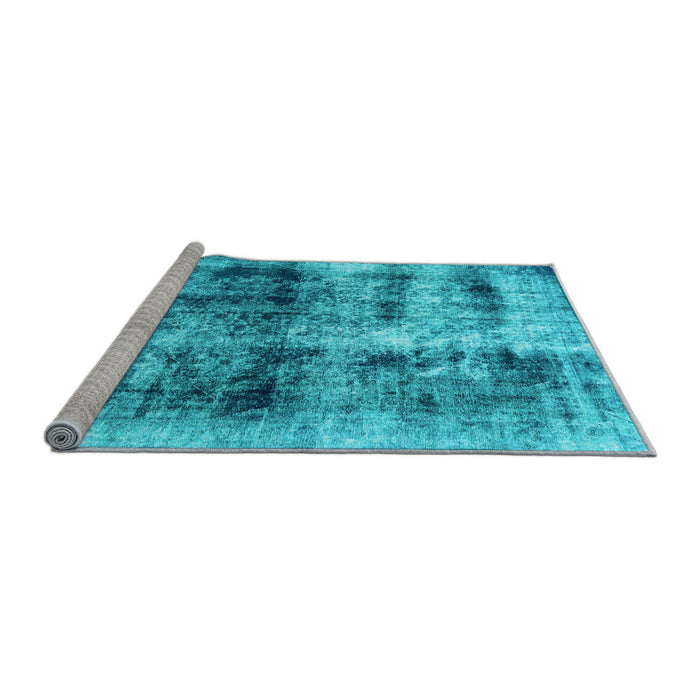 Sideview of Machine Washable Abstract Light Blue Modern Rug, wshabs2093lblu
