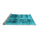 Sideview of Machine Washable Abstract Light Blue Modern Rug, wshabs2093lblu