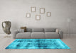 Machine Washable Abstract Light Blue Modern Rug in a Living Room, wshabs2093lblu