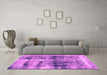 Machine Washable Abstract Pink Modern Rug in a Living Room, wshabs2093pnk