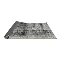 Sideview of Abstract Gray Modern Rug, abs2093gry