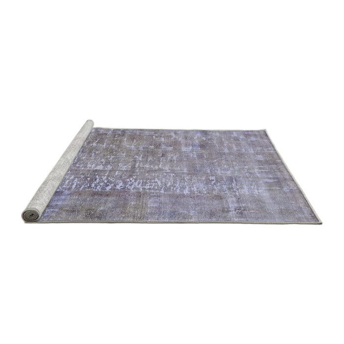 Sideview of Machine Washable Abstract Wisteria Purple Rug, wshabs2094
