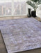 Machine Washable Abstract Wisteria Purple Rug in a Family Room, wshabs2094