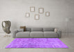 Machine Washable Abstract Purple Modern Area Rugs in a Living Room, wshabs2094pur