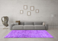 Machine Washable Abstract Purple Modern Rug, wshabs2094pur