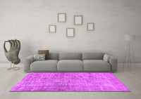 Machine Washable Abstract Pink Modern Rug, wshabs2094pnk