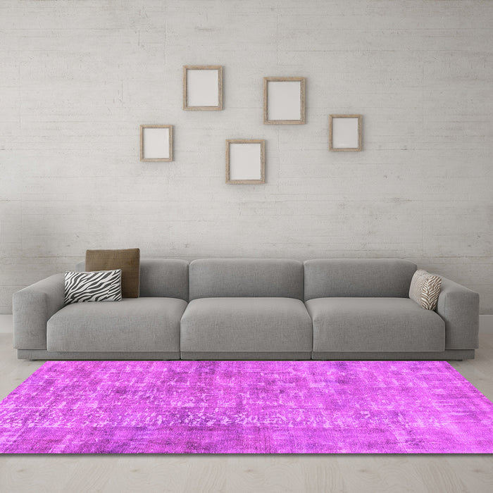 Machine Washable Abstract Pink Modern Rug in a Living Room, wshabs2094pnk